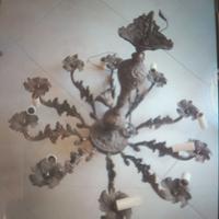 Lampadario  ottone 10 luci