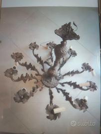 Lampadario  ottone 10 luci