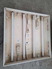 Lampada controsoffitto plafoniere 60x60 neon