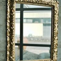 Specchio con cornice in foglia oro - SOTTOCOSTO