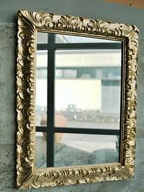 Specchio con cornice in foglia oro - SOTTOCOSTO