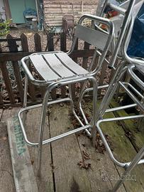 4 sgabelli in alluminio