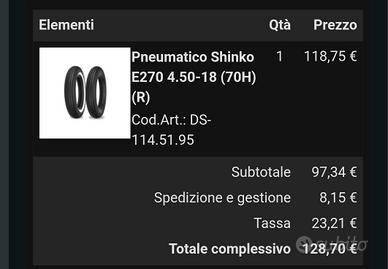 pneumatico moto shinko