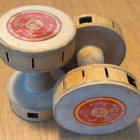 Gioco del Diabolo originale Cinese bambù 2 pezzi