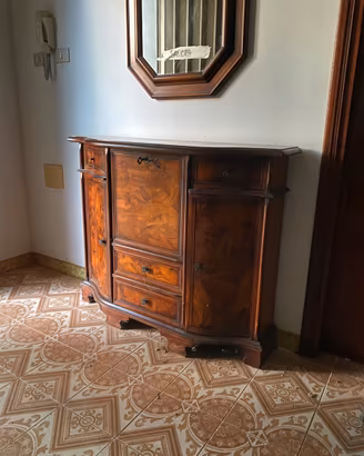 Credenzina classica vintage legno ante e cassetti