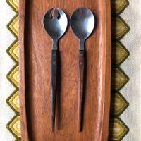 Posate per insalata Design Vintage ‘70 Teak H27cm