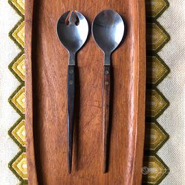 Posate per insalata Design Vintage ‘70 Teak H27cm