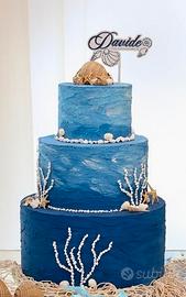 Torta scenografica tema mare – Comunione battesimo