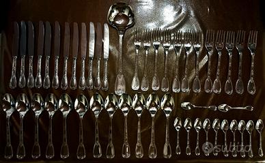 Set 49 posate placcate argento 800