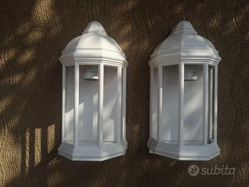 Applique da esterno ghisa vintage coloniali bianch