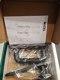 Set maniglia antincendio con pomello fisso e foro 