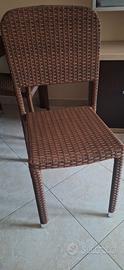 6 sedie in polyrattan 