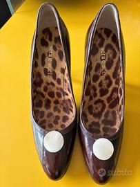 Scarpe Decollete in vero cuoio tg 37,5