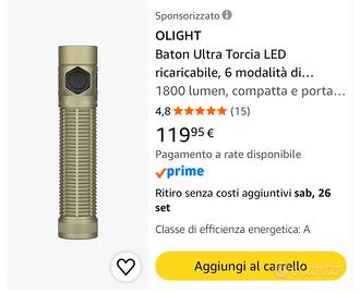 Torcia Tattica Led EDC Olight Baton Ultra