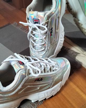 Sneakers Fila Disruptor Argento Olografico 