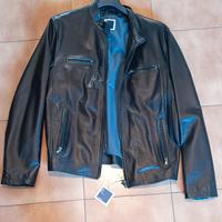 Giacca biker di pelle Il Lanificio nuova 56 (XL)