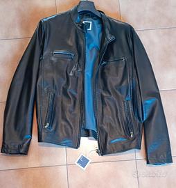 Giacca biker di pelle Il Lanificio nuova 56 (XL)