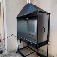 Braciere, Barbecue in ferro smontabile con cappa