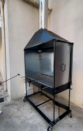 Braciere, Barbecue in ferro smontabile con cappa