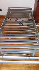 Letto singolo rete motorizzata. Materasso.