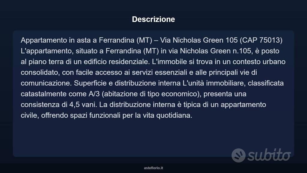 Appartamento – Ferrandina, Rione Santa Maria, Matera - Vista 4