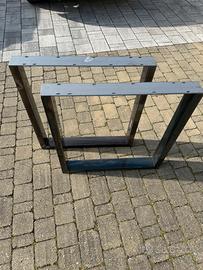 COPPIA GAMBE TAVOLO STILE INDUSTRIALE