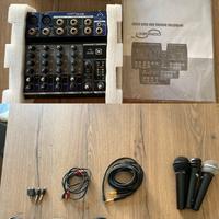 Mixer + 2 microfoni + cavi vari