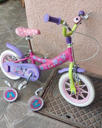 bicicletta bimba  Minnie Mouse completa di ruote 