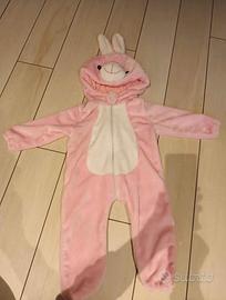 costume carnevale coniglietto rosa 12-18mesi