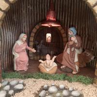 Presepe Artigianale Cm 42x44x63 PASTORI ESCLUSI