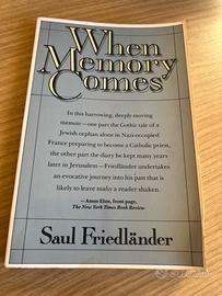 S. Friedländer When Memory Comes FIRMATO originale