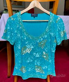 Blusa Luisa Spagnoli con perline e paillettes