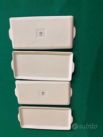 Vassoio in porcellana bianca originale Le coq