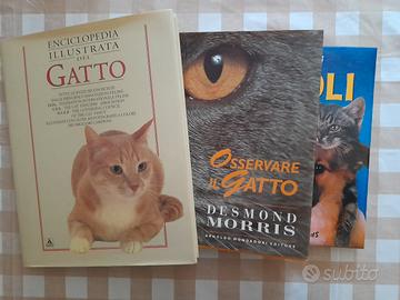 due volumi enciclopedia illustrata del gatto. 