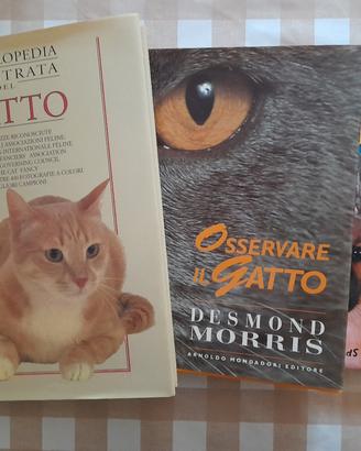 due volumi enciclopedia illustrata del gatto. 