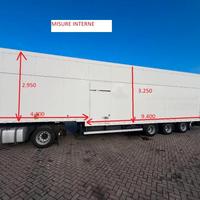 semirimorchio furgonato trasporto auto racing