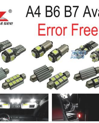 KIT 23 LAMPADE LED INTERNE AUDI A4 S4 RS4 B6 B7 QU