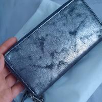 portafogli in pelle argento 