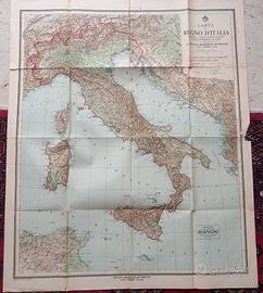 Carta Geografica Nuovi confini Regno D'Italia 1919