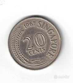 Lotto Monete di Singapore da 20 cents