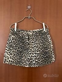 Gonna pantaloncino leopardato