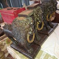 sculture in legno di abete ebanizzaye 