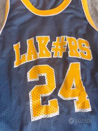 Canotta Basket Lakers 24 blu e giallo 14 anni/S 