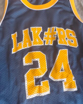 Canotta Basket Lakers 24 blu e giallo 14 anni/S 