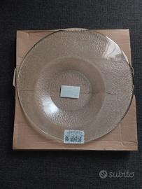 Piatto da portata in vetro trasparente 