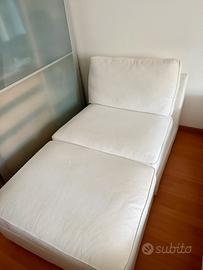 Divano 1 posto e poggiapiedi 1 posto contenitori