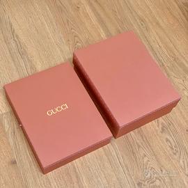 Scatola rigida Gucci raso rosa 29x38x16 cm o M