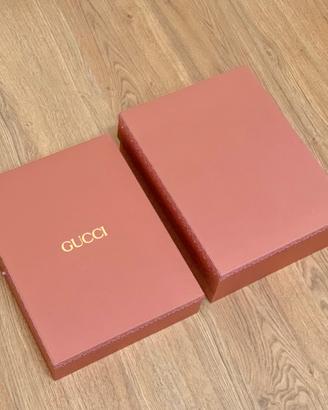 Scatola rigida Gucci raso rosa 29x38x16 cm o M
