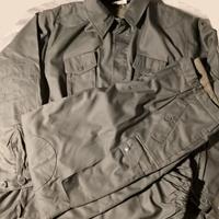 Completo tuta giacca e pantalone grigiona Militare