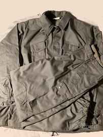 Completo tuta giacca e pantalone grigiona Militare